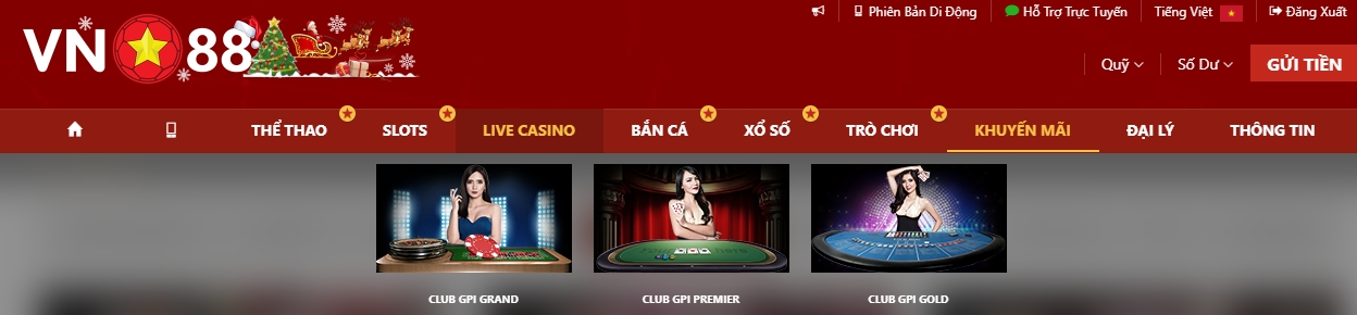 CLUB GPI - Casino trực tuyến đẳng cấp tại Vn88