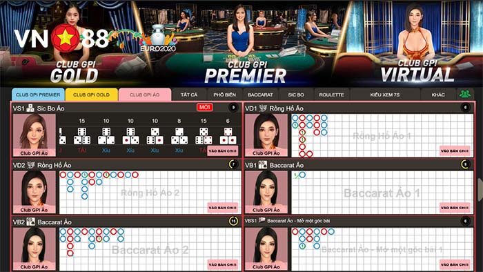 CLB GPI Virtual Vn88 - Casino ảo phiên bản đặc biệt tại nhà cái VN88