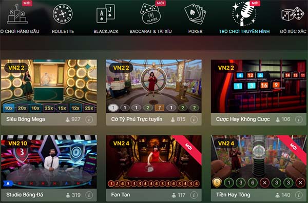 Khám phá sảnh Live Casino Club Evolution cực chất tại nhà cái Vn88