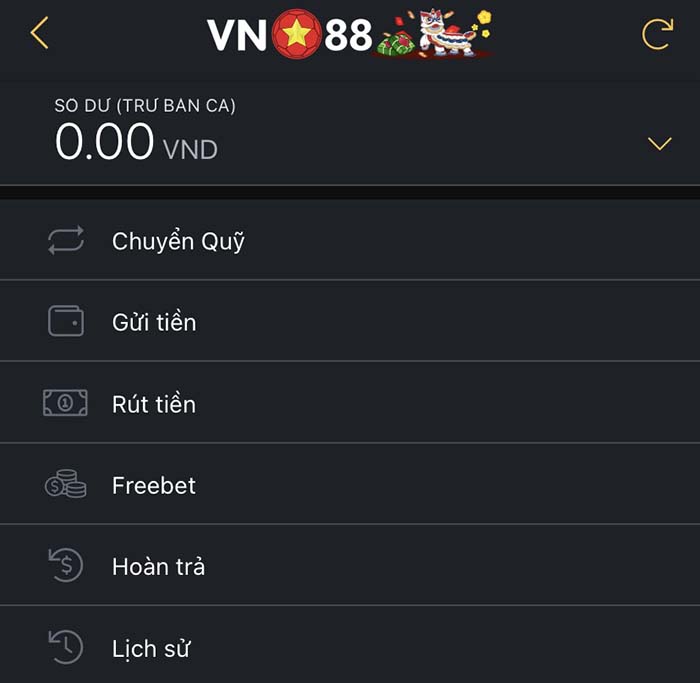Hướng dẫn gửi tiền vào nhà cái Vn88