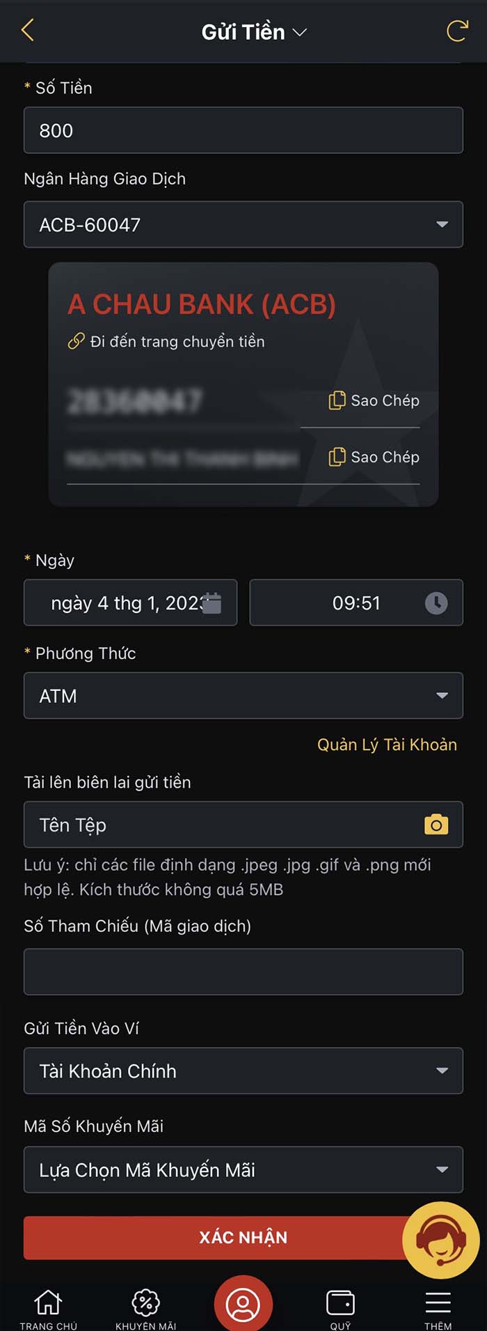 Hướng dẫn gửi tiền vào nhà cái Vn88